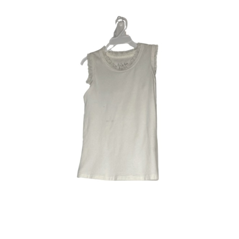 White tank top with trim